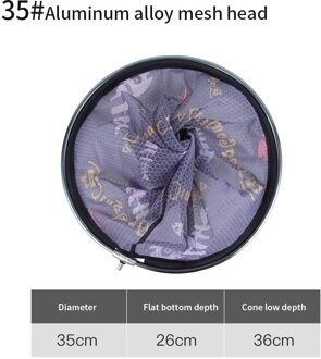 Jiadiaoni Aluminium Vissen Mesh Net Visnet Grote Hoofd Netto Vissen Accessoires 35cm