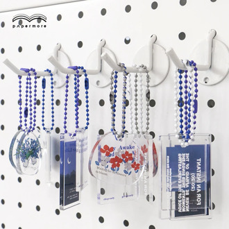 JIANWU 1pc Simple Letter Acrylic Loose Leaf Pendant Transparent Art Kawaii Decoration Notebook Keychain Pendant Accessories