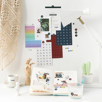 JIANWU 20 Sheets English Digital Date Basic Series Round Sticker Journal Scrapbook Collage Decoration Material School Stationery