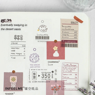 JIANWU 30pcs Creative Cute Washi Paper Sticker Pack Kawaii Journal Scrapbook Collage Diary Decorative Stickers Art Stationery