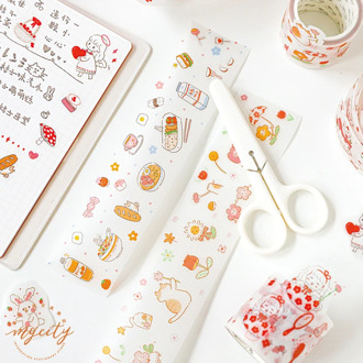 JIANWU 40mmX3m Jenny journal series Translucent sulfuric acid paper tape Note Memo cute sticker School supplies kawaii