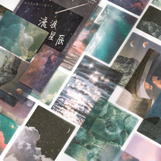 JIANWU 40sheets Dreamlike Series journal sticker pack fresh landscape DIY Decoration school supplies kawaii