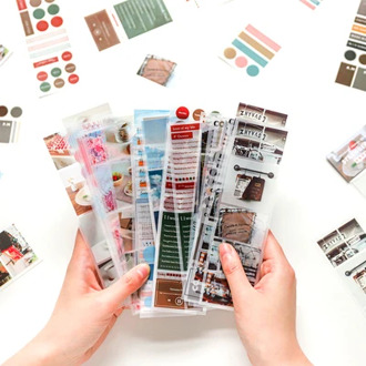 JIANWU 6pcs 50mmX170mm Weekend Tours Series packing PET tape cute decoration journal sticker School supplies kawaii