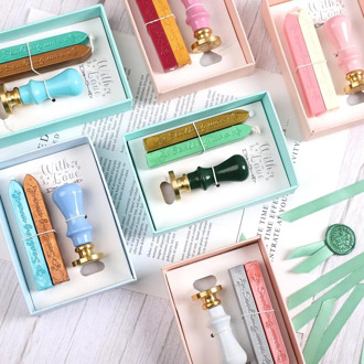 JIANWU Macaron Colour Wax Seal Wax Stamp Mini Diy Ribbon Envelope Wax Stamps For Card Making Wedding Invitations Craft Supplies