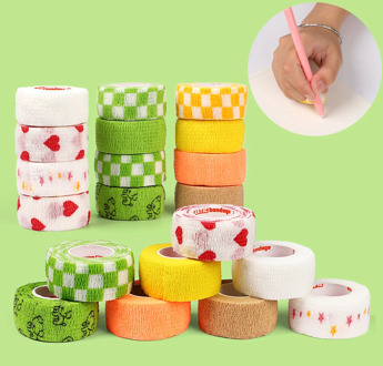 JIANWU Random 3pcs 5pcs 8pcs/set Fruit Colored Protect Fingers Elasticity Tape Students Writing Protect Fingers Tools School