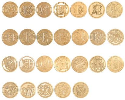 JIANWU Simple Alphabet Copper Head High Quality Creative Letter Fire Paint Seal Stamps A-Z Sealing Wax Stationert Craft Supplies