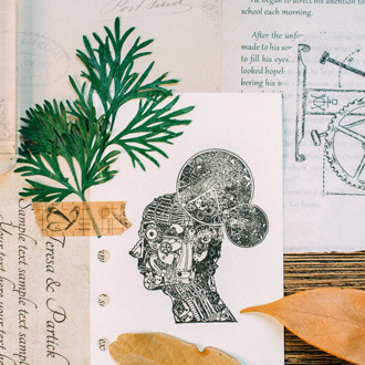 JIANWU Steampunk Mechanical Clear Stamps Transparent Silicone Seal for DIY Scrapbooking Photo Album Card Making Craft Supplies