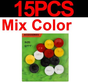 JIGEECARP 15pcs Avid Karpervissen Sight Stopt Multi Coloured Plastic Stoppers 12mm Boilie Stopt Hengelen Terminal Tackles 15stk mix kleur