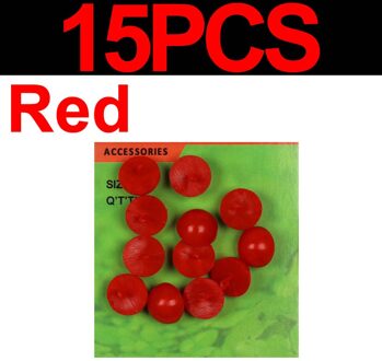 JIGEECARP 15pcs Avid Karpervissen Sight Stopt Multi Coloured Plastic Stoppers 12mm Boilie Stopt Hengelen Terminal Tackles 15stk rood