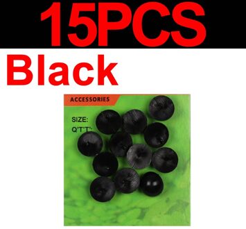JIGEECARP 15pcs Avid Karpervissen Sight Stopt Multi Coloured Plastic Stoppers 12mm Boilie Stopt Hengelen Terminal Tackles 15stk zwart
