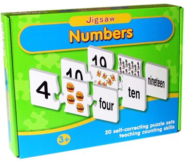 Jigsaw Nummers Engels Kartonnen Puzzel Digitale Verhelderend Vroege Onderwijs Leren Woord Kaart Kinderen Cognitieve Puzzel
