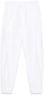 Jil Sander Aanpasbare Witte Broek met Tabelletjes - EU 38 / UK 10