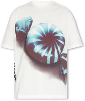 Jil Sander Bedrukt T-shirt Jil Sander , White , Dames - M,S,Xs