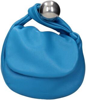 Jil Sander Blauwe Leren Handtas