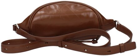 Jil Sander Bruine Leren Schoudertas
