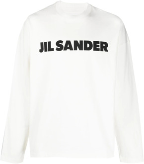 Jil Sander Casual Katoenen T-shirt Jil Sander , White , Heren - Xl,L,M,S,Xs