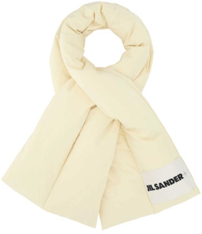 Jil Sander Crèmekleurige polyester sjaal Jil Sander , Yellow , Dames - ONE Size