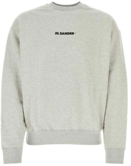 Jil Sander Grijze Oversized Sweatshirt Jil Sander , Gray , Heren - Xl,L,M