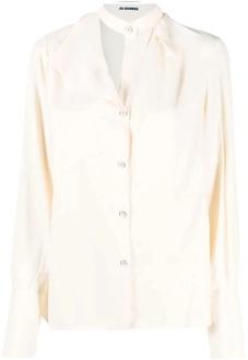 Jil Sander Ivoor Button Shirt Jil Sander , White , Dames - Xl,L,M
