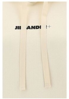 Jil Sander Katoenen Hoodie Ivoor - L