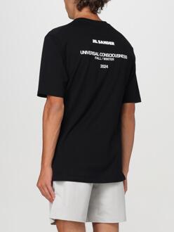 Jil Sander Katoenen Ronde Hals T-shirt Zwart