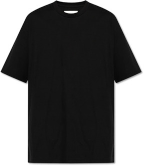 Jil Sander Katoenen T-shirt Jil Sander , Black , Heren - Xl,L,M