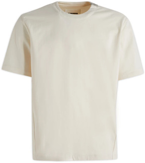 Jil Sander Klassiek T-Shirt Jil Sander , White , Heren - L,M,S,Xs