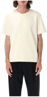 Jil Sander Luxe Viscose Blend Crewneck T-Shirt Jil Sander , White , Heren - M
