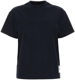 Jil Sander Midnight Blue Katoenen T-Shirt Set Jil Sander , Black , Dames - L,Xs