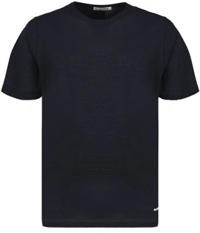 Jil Sander Navy Blue Logo T-shirt Jil Sander , Black , Heren - 2Xl,Xl,M,S