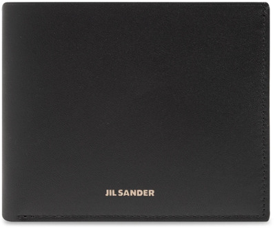 Jil Sander Opvouwbare portemonnee met logo Jil Sander , Black , Heren - ONE Size