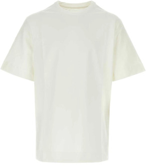 Jil Sander Oversized Wit Stretch Katoenen T-Shirt Jil Sander , White , Heren - L,M