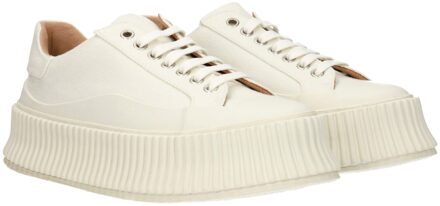 Jil Sander Platform Veterschoenen - maat EU 38 Wit