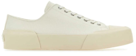 Jil Sander Premium Ivory Canvas Sneakers Jil Sander , White , Heren - 43 Eu,44 Eu,40 Eu,42 Eu,41 EU