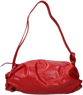 Jil Sander Rode Leren Schoudertas Rood