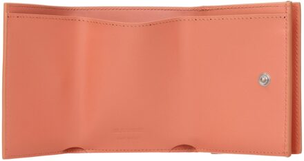 Jil Sander Roze Leren Portemonnee - maat