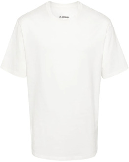 Jil Sander Seizoensgebonden grafische print T-shirt Jil Sander , White , Heren - 2Xl,Xl,L,M,S
