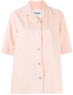 Jil Sander Short Sleeve Shirts Jil Sander , Pink , Dames - M,2Xs