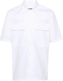 Jil Sander Short Sleeve Shirts Jil Sander , White , Heren - Xl,L