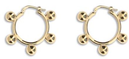 Jil Sander Sphere Charm Hoops Oorbellen Beige - One Size