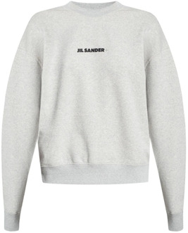 Jil Sander Sweatshirt met logo Jil Sander , Gray , Dames - M,S,Xs
