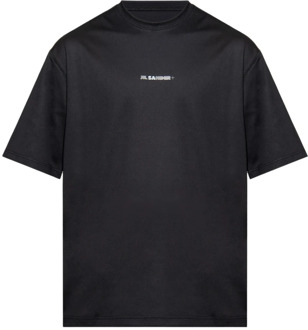 Jil Sander T-shirt met logo Jil Sander , Black , Heren - Xl,L,M,S