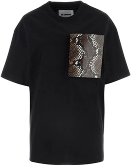 Jil Sander T-Shirts Jil Sander , Black , Dames - L,M,S
