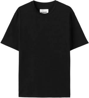 Jil Sander T-Shirts Jil Sander , Black , Heren - Xl,L,M,S