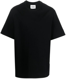 Jil Sander T-Shirts Jil Sander , Black , Heren - Xl,L,M