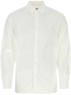 Jil Sander Tijdloze witte poplin overhemd Jil Sander , White , Heren - 2Xl,Xl,L,M,S