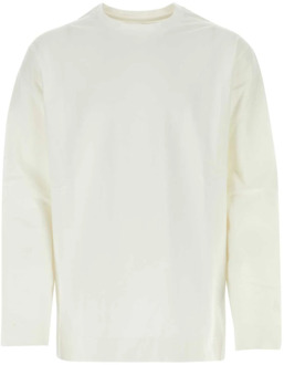 Jil Sander Wit Oversize Stretch Katoenen T-Shirt Jil Sander , White , Heren - Xl,M,S