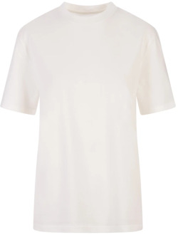 Jil Sander Wit T-shirt met Logoprint Jil Sander , White , Dames - L,M,S