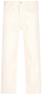 Jil Sander Witte Denim Straight Leg Jeans Jil Sander , White , Heren - W32,W30