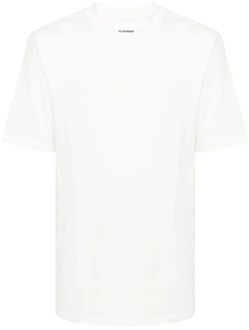 Jil Sander Witte Katoenen T-shirt met Logo Print Jil Sander , White , Heren - 2Xl,Xl,L,M,S